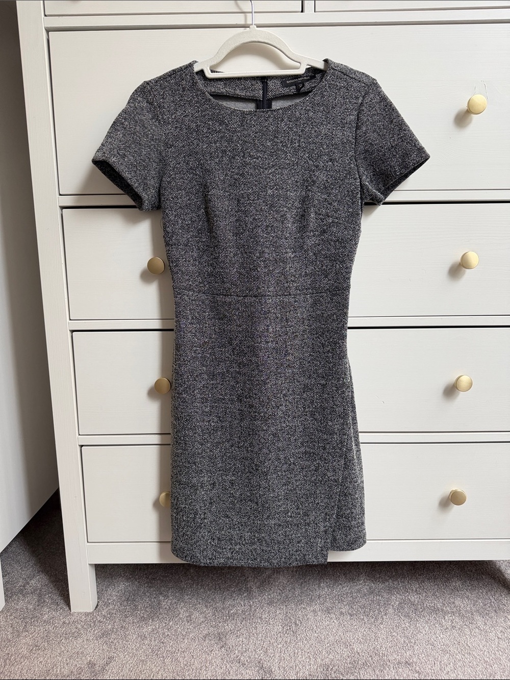 Banana Republic - Classic Gray Tweed Sheath Dress